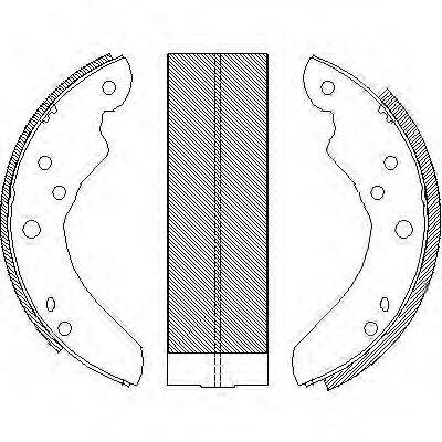 WOKING Z421401 Комплект гальмівних колодок