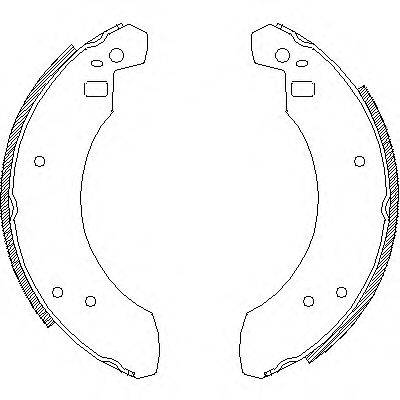 WOKING Z425500 Комплект гальмівних колодок