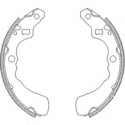 WOKING Z438100 Комплект гальмівних колодок