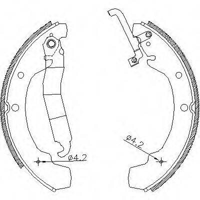 WOKING Z468801 Комплект гальмівних колодок