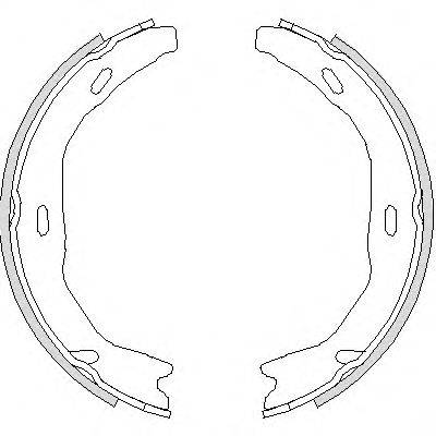 WOKING Z475100 Комплект гальмівних колодок, стоянкова гальмівна система
