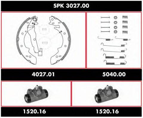 WOKING SPK302700 Комплект гальм, барабанний гальмівний механізм