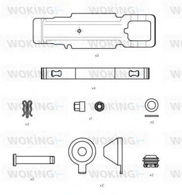 WOKING ACA855300 Комплектуючі, колодки дискового гальма