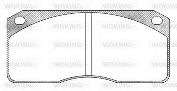 WOKING JSA378300 Комплект гальмівних колодок, дискове гальмо