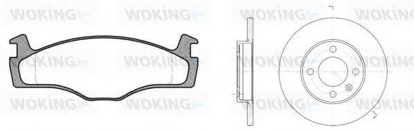 WOKING 8071301 Комплект гальм, дисковий гальмівний механізм