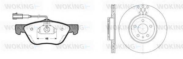 WOKING 8489300 Комплект гальм, дисковий гальмівний механізм