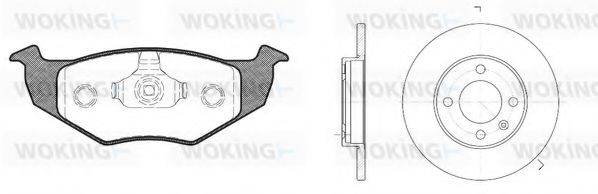 WOKING 8709303 Комплект гальм, дисковий гальмівний механізм