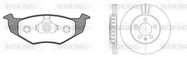 WOKING 8709306 Комплект гальм, дисковий гальмівний механізм