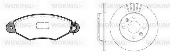 WOKING 8743301 Комплект гальм, дисковий гальмівний механізм