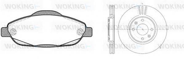 WOKING 81223300 Комплект гальм, дисковий гальмівний механізм