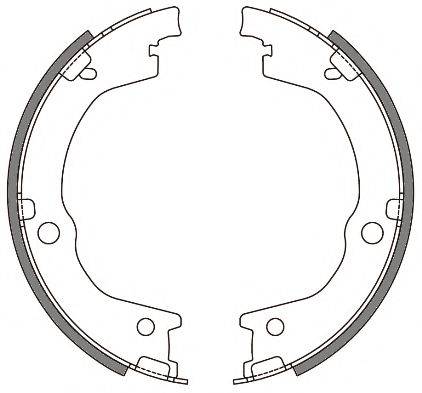 WOKING Z464400 Комплект гальмівних колодок, стоянкова гальмівна система