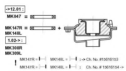 MONROE MK147R Опора стійки амортизатора