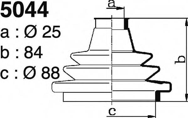 DEPA 5044 Комплект пильника, приводний вал