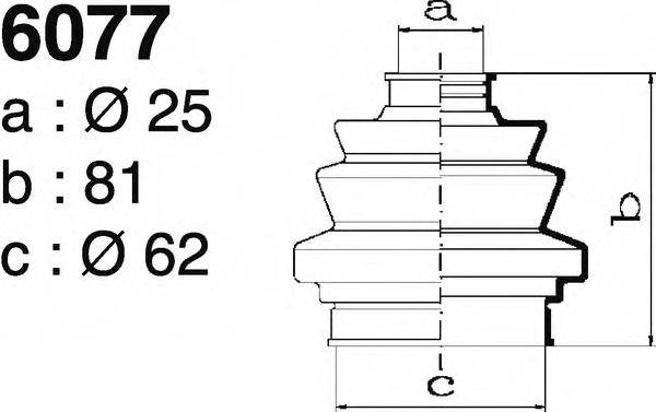 DEPA 6077 Комплект пильника, приводний вал