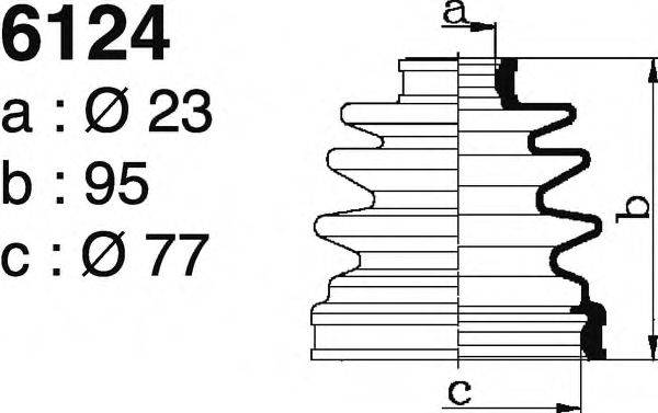 DEPA 6124 Комплект пильника, приводний вал