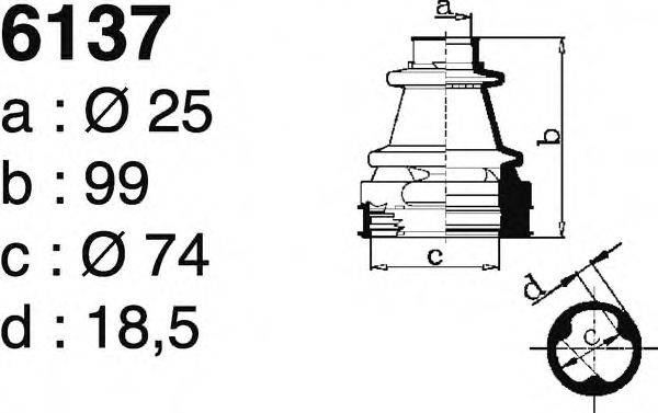 DEPA 6137 Комплект пильника, приводний вал