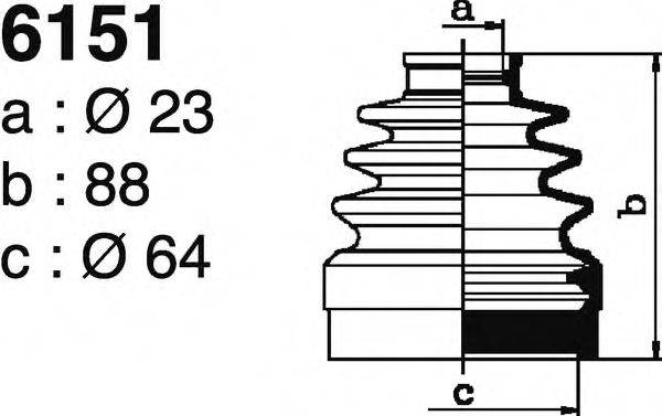 DEPA 6151 Комплект пильника, приводний вал