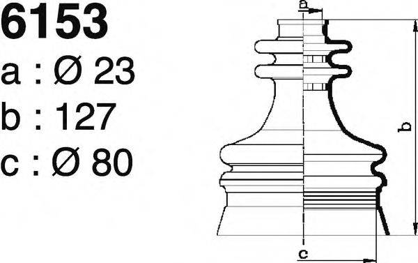 DEPA 6153 Комплект пильника, приводний вал