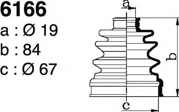 DEPA 6166 Комплект пильника, приводний вал