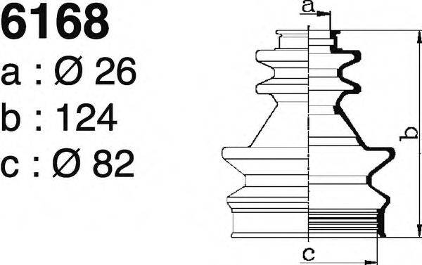 DEPA 6168 Комплект пильника, приводний вал