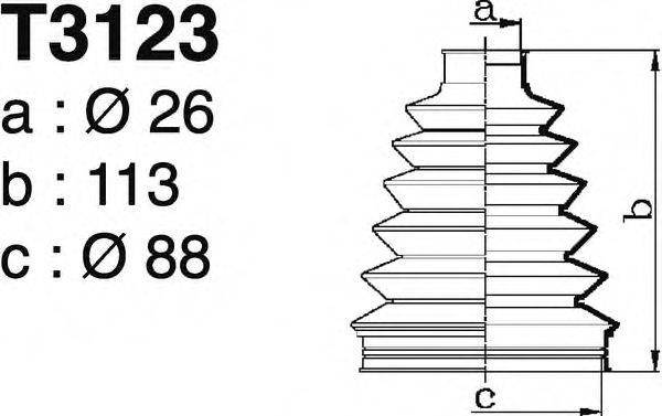 DEPA T3123 Комплект пильника, приводний вал