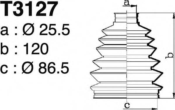 DEPA T3127 Комплект пильника, приводний вал