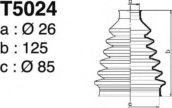 DEPA T5024 Комплект пильника, приводний вал