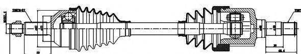 GSP 218016 Приводний вал