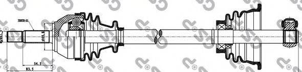 GSP 250001 Приводний вал
