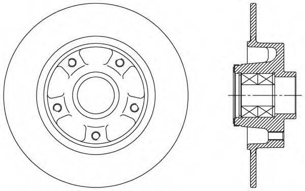 OPEN PARTS BDA251230 гальмівний диск