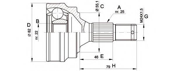 OPEN PARTS CVJ501310 Шарнірний комплект, приводний вал