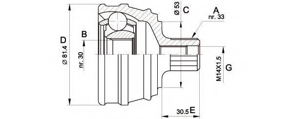 OPEN PARTS CVJ506310 Шарнірний комплект, приводний вал