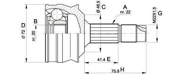 OPEN PARTS CVJ506410 Шарнірний комплект, приводний вал