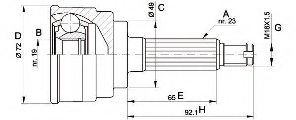 OPEN PARTS CVJ511210 Шарнірний комплект, приводний вал