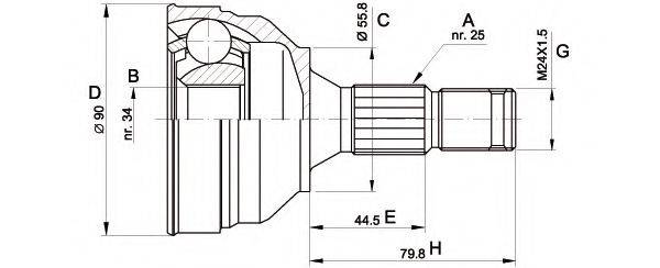 OPEN PARTS CVJ514110 Шарнірний комплект, приводний вал