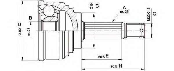 OPEN PARTS CVJ514710 Шарнірний комплект, приводний вал