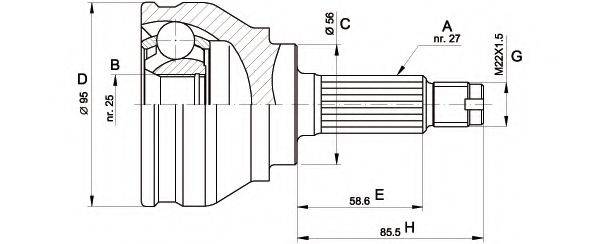 OPEN PARTS CVJ515110 Шарнірний комплект, приводний вал