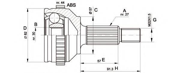 OPEN PARTS CVJ520110 Шарнірний комплект, приводний вал