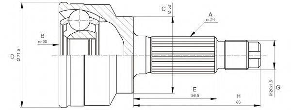 OPEN PARTS CVJ525510 Шарнірний комплект, приводний вал