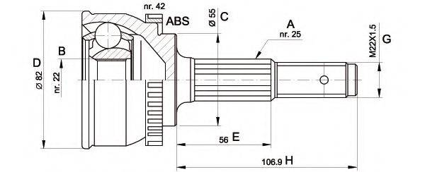 OPEN PARTS CVJ528810 Шарнірний комплект, приводний вал