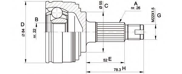 OPEN PARTS CVJ529410 Шарнірний комплект, приводний вал