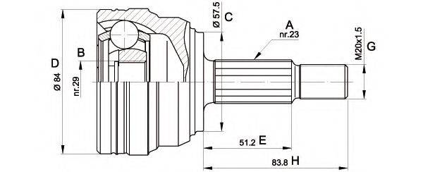 OPEN PARTS CVJ531310 Шарнірний комплект, приводний вал