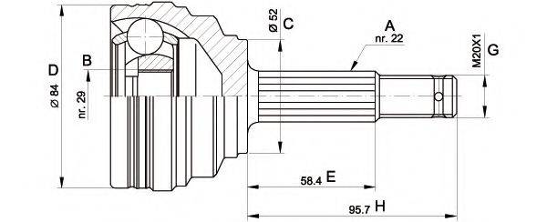 OPEN PARTS CVJ538910 Шарнірний комплект, приводний вал