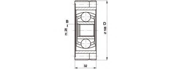 OPEN PARTS CVJ542220 Шарнірний комплект, приводний вал