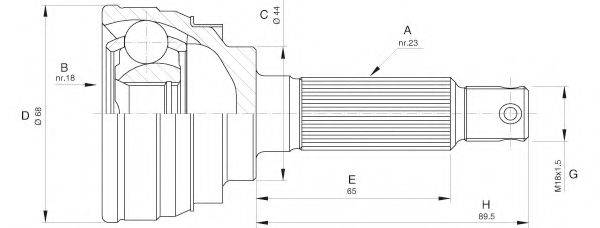 OPEN PARTS CVJ558410 Шарнірний комплект, приводний вал