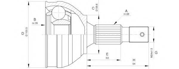 OPEN PARTS CVJ565310 Шарнірний комплект, приводний вал