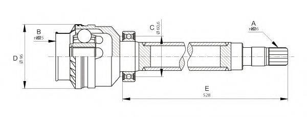 OPEN PARTS CVJ567620 Шарнірний комплект, приводний вал