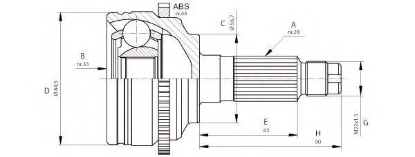 OPEN PARTS CVJ568310 Шарнірний комплект, приводний вал