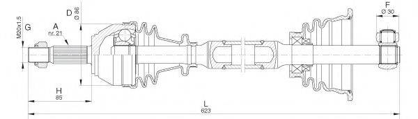 OPEN PARTS DRS601600 Приводний вал