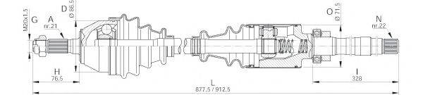 OPEN PARTS DRS601900 Приводний вал